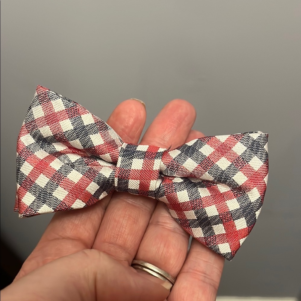 Gymboree Red and Blue Plaid Bowtie